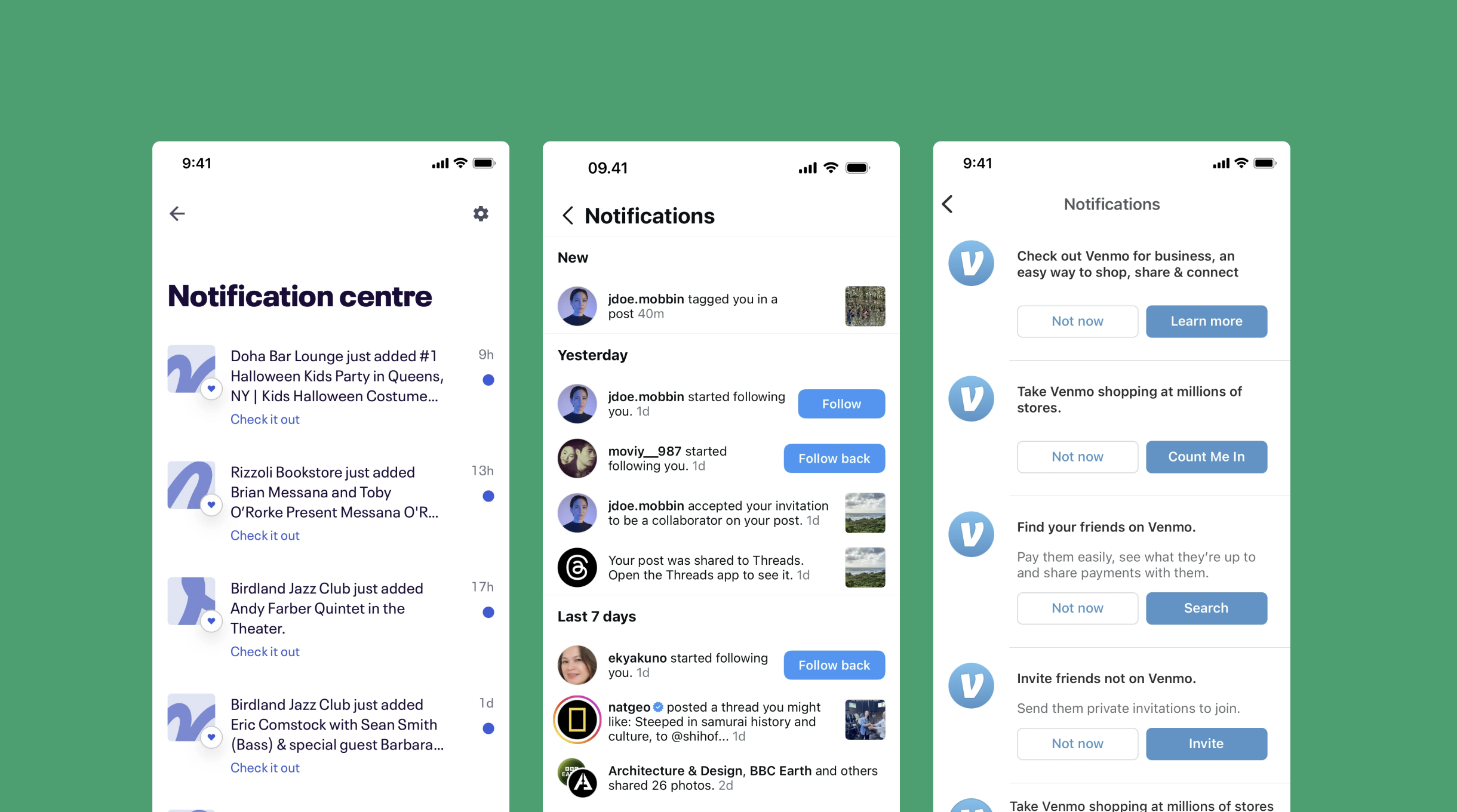 Competitive analysis mocks